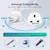 LENCENT UK to US America Plug Adapter, 2 Pack Grounded USA Visitors Travel Converter, Converts All Type G Plugs from United Kingdom UK Singapore Malaysia UAE Ireland Malta Hongkong and etc. (Type B) view 3