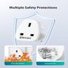 LENCENT UK to US America Plug Adapter, 2 Pack Grounded USA Visitors Travel Converter, Converts All Type G Plugs from United Kingdom UK Singapore Malaysia UAE Ireland Malta Hongkong and etc. (Type B) view 4