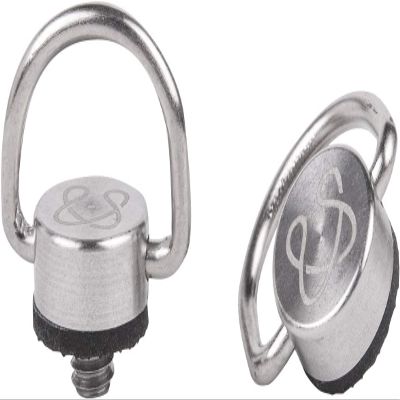 Stainless Steel D Ring Screw Adapter for Camera Strap, Fixing Screw Camera Carabiner Clip for Quick Install Camera Strap (Set of 2)