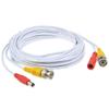 PKPOWER 25ft White BNC Video Power Siamese Cable for Analog AHD CVI CCTV Camera DVR Kit view 2