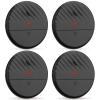 WSDCAM Ultra-Slim Glass Break Detector - 125dB Alarm, Vibration Sensor for Home Security - 4 Pack - Black view 1