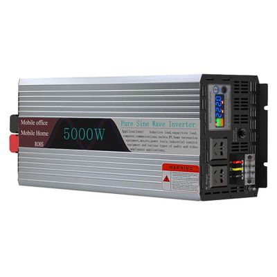 TGHY 4000W/5000W/6000W Heavy Duty Pure Sine Wave Power Inverter, DC 24V/48V/60V to AC 110V/220v with LED Display 2 AC Outlets and Hard-Wired Terminal,5000w,DC 48V to AC 110V