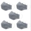 green sprouts i play 5 Pack Reusable Face Mask and Storage Bag with Carbon Filter and Water-Resistant Adult Large Grey view 1