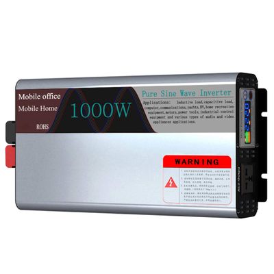 TGHY Power Inverter 1000W/1200W/1500W DC to AC Inverter, with AC Outlet and LED Display, 12V/24V/48V to 110V/220V Car Converter, for RV Home Solar,1000w,DC 24V to AC 110V