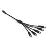 Davitu Electrical Equipments Supplies - 250pcs CCTV Camera 5.5 x 2.1mm DC 5V 12V Splitter Power Cable 1 To 2 Way Jack Connectors Copper Wires For LED Strip Battery Case - (Color: black 1 to 5) view 1