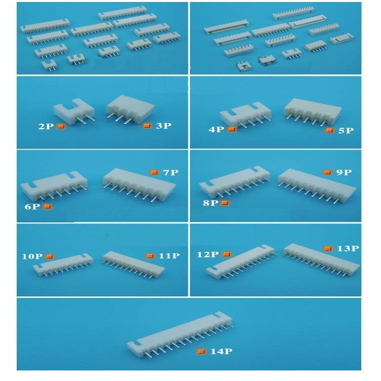 Davitu Electrical Equipments Supplies - XH 50pcs 4 Pin-14pin Connector pitch 2.54mm XH-4A - (Color: 4 PIN)