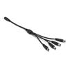 Davitu Electrical Equipments Supplies - 250pcs CCTV Camera 5.5 x 2.1mm DC 5V 12V Splitter Power Cable 1 To 2 Way Jack Connectors Copper Wires For LED Strip Battery Case - (Color: black 1 to 4) view 1