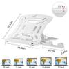 Adjustable Laptop Stand, Laptop Computer Holder with Integrated Phone Holder, Multi-Angle and Height Foldable Laptop Mount with Portable Handle, Compatible for 9 to 15.6 Laptops (White) view 2