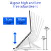 Adjustable Laptop Stand, Laptop Computer Holder with Integrated Phone Holder, Multi-Angle and Height Foldable Laptop Mount with Portable Handle, Compatible for 9 to 15.6 Laptops (White) view 4