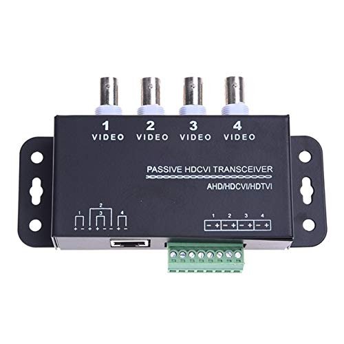 Davitu Electrical Equipments Supplies - - CCTV 4 Channel BNC to UTP RJ45 Balun Camera DVR Video Transmitter Passive CAT5 - (Color: Black, Package: Under 5Pcs)