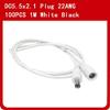 Davitu Electrical Equipments Supplies - 100pcs 1m 12V DC Power Cord 5.5 * 2.1mm Male Female Power Adapter Extension Cable CCTV Camera Extend Wire white black - (Color: 100pcs White 1m) view 3