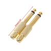 Davitu Electrical Equipments Supplies - 2Pcs 6.35mm 1/4" Mono Male Jack To RCA Female Plug Audio Adapter Cable Converter view 4