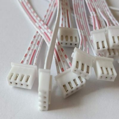 Davitu Electrical Equipments Supplies - XH2.54 2.54mm 2P 3P 4P 5P 6P 7P 8P 9P 10P 11P 12P 20P single-end plug Red white flat cable connectors with wrie 20CM - (Pins: 4P)