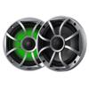 Wet Sounds Recon 6-S RGB 6.5" Silver Grill RGB Marine Speakers with US2-C65U-150 Black Speaker Pod with 1.50" Roll Bar Clamps view 2