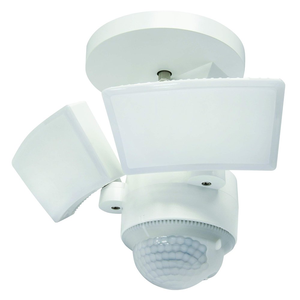 IQ AMERICA LED Outdoor Motion Sensor Security Floodlight  1100 Lumens, 180 Detection, Weatherproof Design, Versatile Eave or Wall Mounting, Exit Detection, Rotatable Sensor