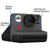 Polaroid Gen 2 Now I-Type Instant Film Camera - Black Bundle with a B&W i-Type Film Pack (8 Instant Photos) and a Cleaning Cloth view 2