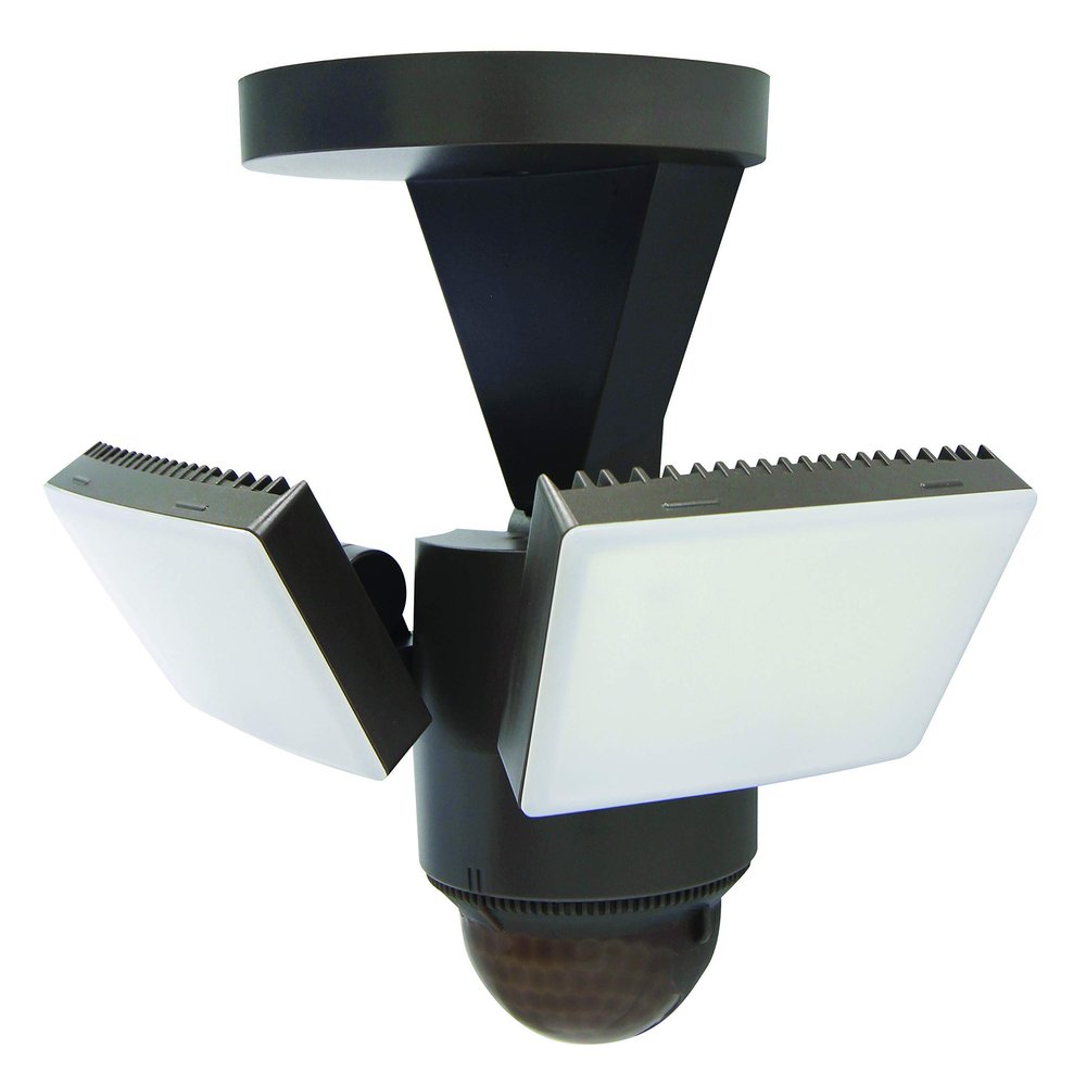 IQ America LED Outdoor Motion Sensor Security Floodlight  1100 Lumens, 180 Detection, Weatherproof Design, Versatile Eave or Wall Mounting, Exit Detection, Rotatable Sensor BZ