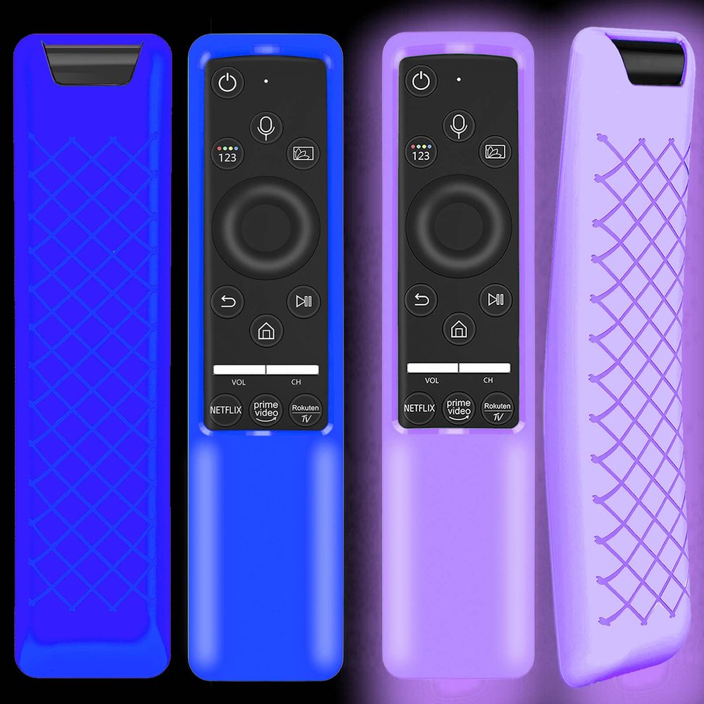2 Pack Remote Case Glow in The Dark Compatible with Samsung Smart TV Remote Controller BN59 Series, Silicone Cover Protector Shockproof Anti-Slip Remote Skin Sleeve
