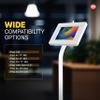 Anti-Theft Height Adjustable Kiosk Floor Stand CTA Secure Lockable Store Kiosk W/Height Adjustable Mechanism | for iPad 7/8/9 iPad Pro 11 Inch Samsung & Microsoft Tablets - White (PAD-PARAFDW) view 4