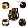 abshoo Classical Basic Womens Sunflower School Backpack For Teen Girls Water Resistant College Bookbag (Sunflower Black) view 3