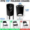 Gluposti Folding Chair V-Tip Stabilizer Caps, 7/8 Inch, Black, 8 Pack view 2