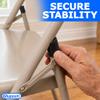 Gluposti Folding Chair V-Tip Stabilizer Caps, 7/8 Inch, Black, 8 Pack view 3