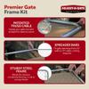 Adjust-A-Gate Adjustable Chain Link Square Corner Complete Gate Kit, Fit-Right, Black, 6'H view 3