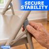 Gluposti Folding Chair V-Tip Stabilizer Caps, 7/8 Inch, Gray, 8 Pack view 3