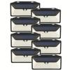 WBM Smart Solar Lights Outdoor 100 Led Wall Lights, IP65 Waterproof, Easy-to-Install Security Lights for Front Door, Yd, Garage, Deck, Pack of 8,Black,LE-11-4PK view 1