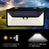 WBM Smart Solar Lights Outdoor 100 Led Wall Lights, IP65 Waterproof, Easy-to-Install Security Lights for Front Door, Yd, Garage, Deck, Pack of 8,Black,LE-11-4PK view 3