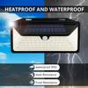 WBM Smart Solar Lights Outdoor 100 Led Wall Lights, IP65 Waterproof, Easy-to-Install Security Lights for Front Door, Yd, Garage, Deck, Pack of 8,Black,LE-11-4PK view 4