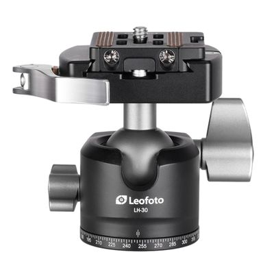 Leofoto LH-LR Ball Head, Lever Release, Bubber Level, Low Profile, 3/8" Srew Hole, Arca Compatible (LH-30LR)