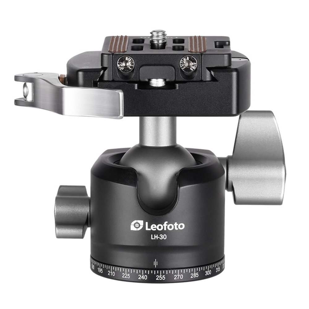 Leofoto LH-LR Ball Head, Lever Release, Bubber Level, Low Profile, 3/8" Srew Hole, Arca Compatible (LH-30LR)