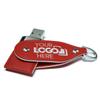 Possibox Custom Leather USB 3.0 Flash Drive 32GB Printed or Embossed with Your Logo - as Promotional Gift Bulk - Red 50 Pack view 1