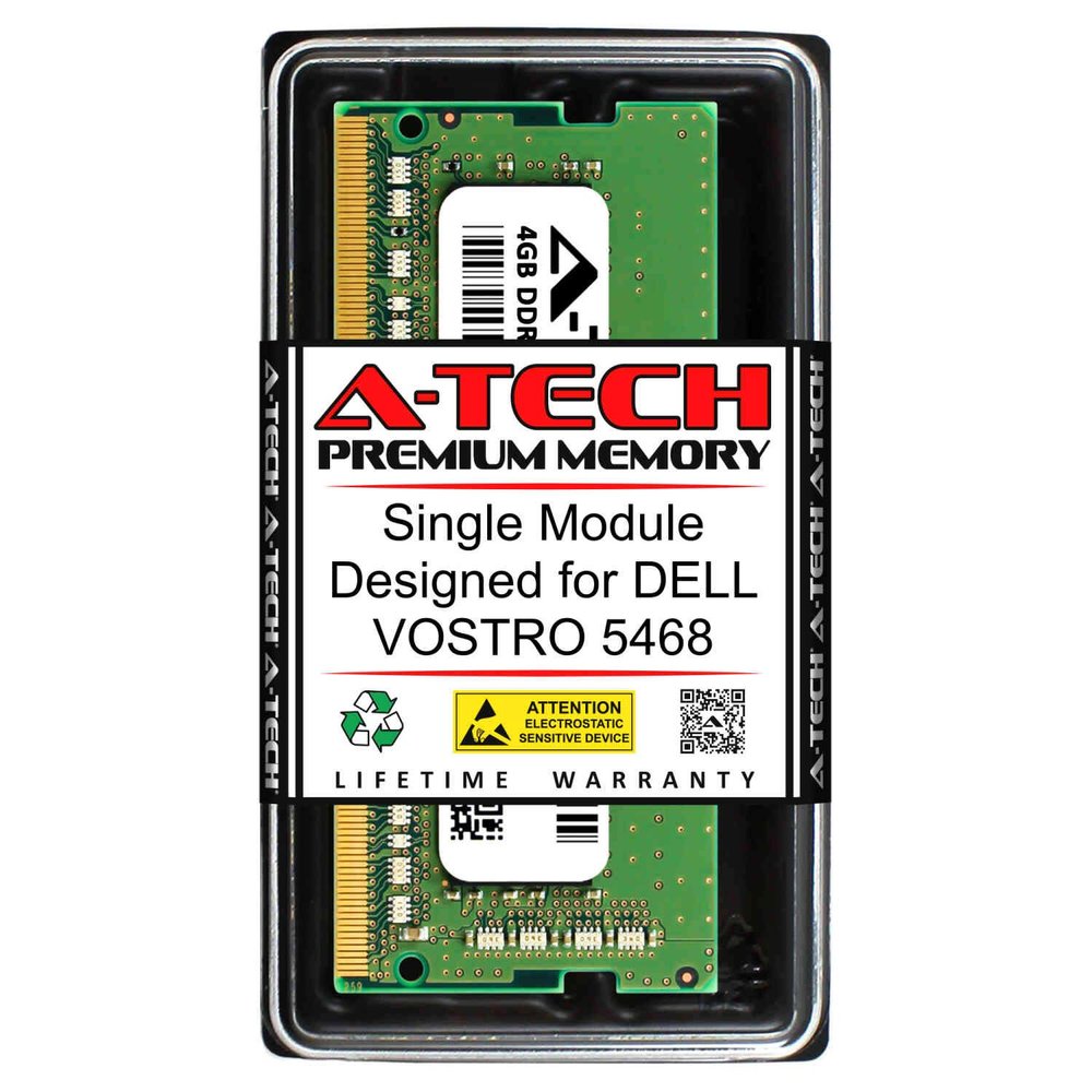 A-Tech 4GB RAM for DELL VOSTRO 5468 | DDR4 2400MHz SODIMM PC4-19200 260-Pin Non-ECC Memory Upgrade Module