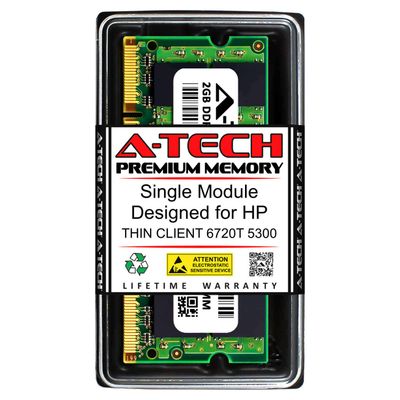 A-Tech 2GB RAM for HP Thin Client 6720T 5300 | DDR2 667MHz SODIMM PC2-5300 200-Pin Non-ECC Memory Upgrade Module