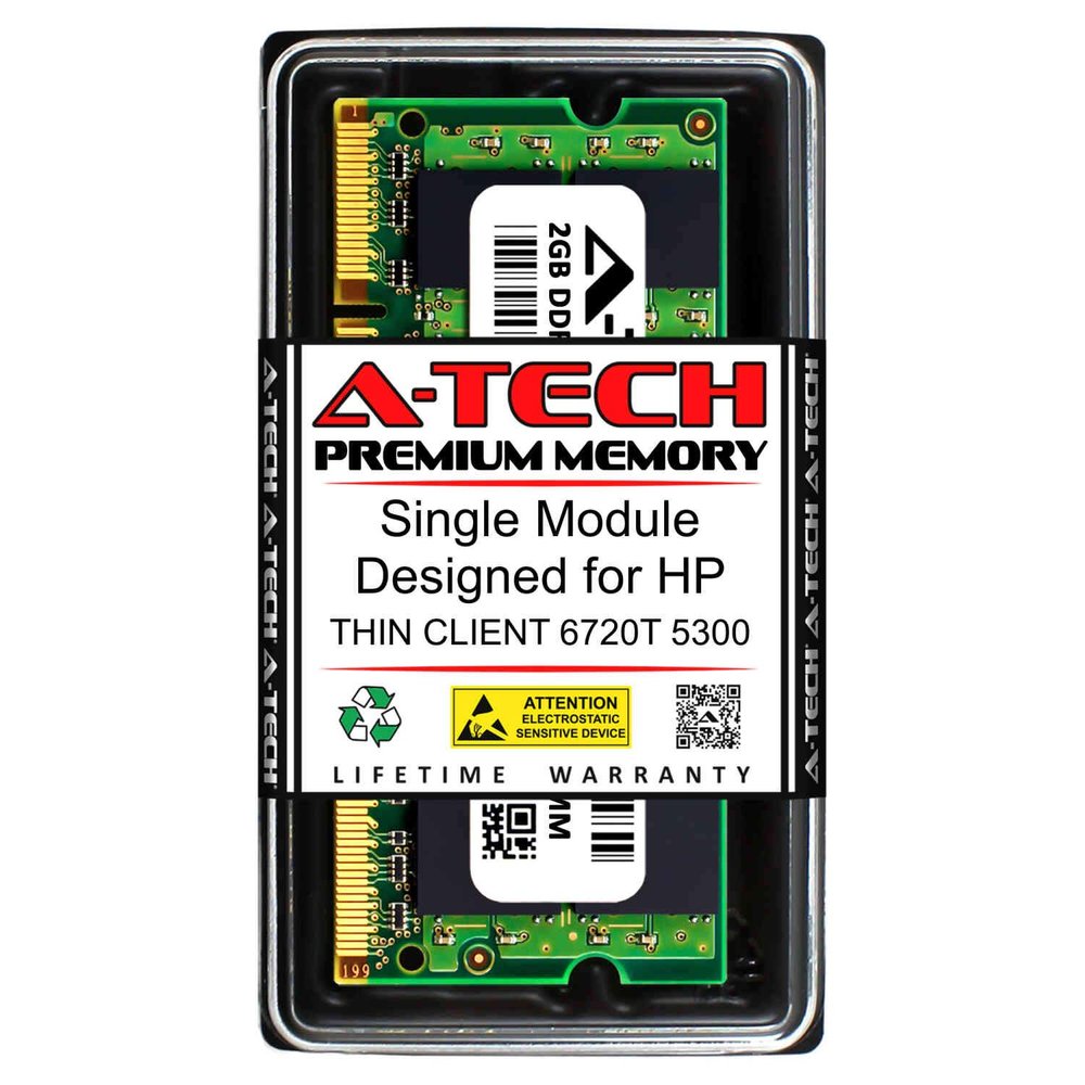 A-Tech 2GB RAM for HP Thin Client 6720T 5300 | DDR2 667MHz SODIMM PC2-5300 200-Pin Non-ECC Memory Upgrade Module