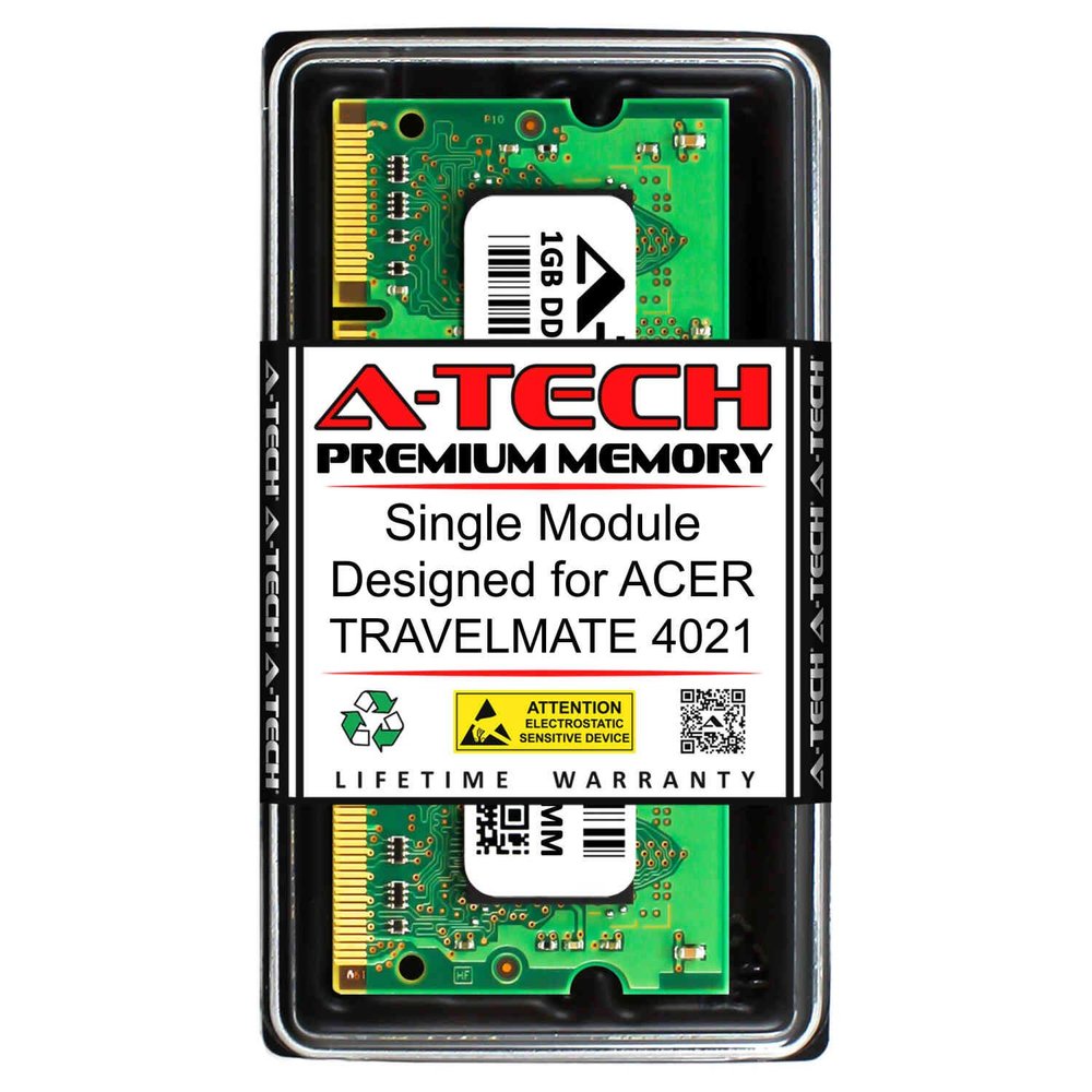 A-Tech 1GB RAM for ACER TRAVELMATE 4021 | DDR2 667MHz SODIMM PC2-5300 200-Pin Non-ECC Memory Upgrade Module
