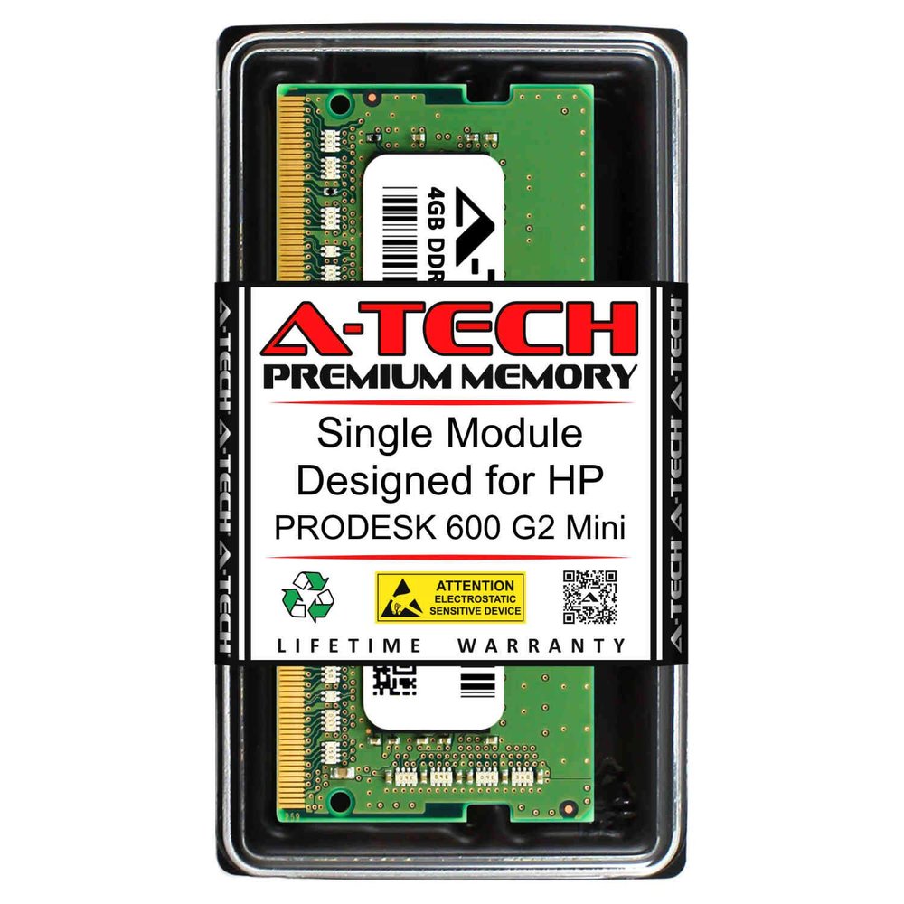 A-Tech 4GB RAM for HP PRODESK 600 G2 MINI | DDR4 2400MHz SODIMM PC4-19200 260-Pin Non-ECC Memory Upgrade Module