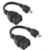 Micro USB to OTG Works with Alcatel OneTouch POP D5 Direct On-The-Go Connection Kit and Cable Adapter! (Black) view 1