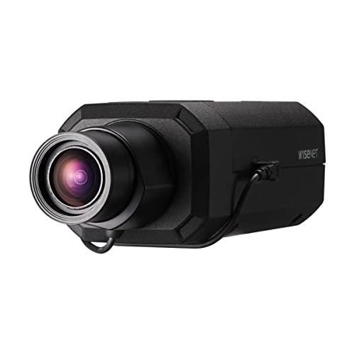 HANWHA TECHWIN XNB-9002 8MP/4K WDR Network Microphone Box Camera with 2.8~8.4mm(3X) Motorized varifocal Lens, RJ45 Connection, Black/Aluminum