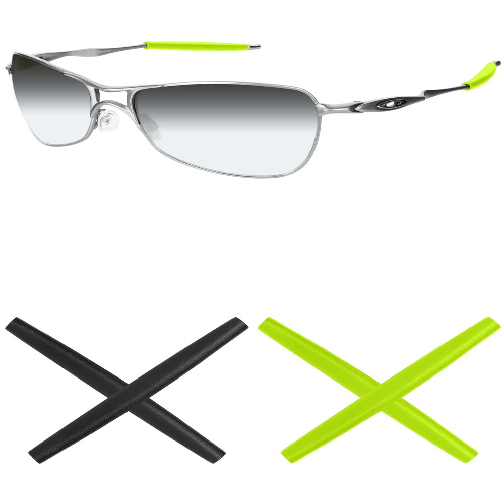 Mryok 2 Pair Replacement Earsocks Kits for Oakley Crosshair S - Green & Black