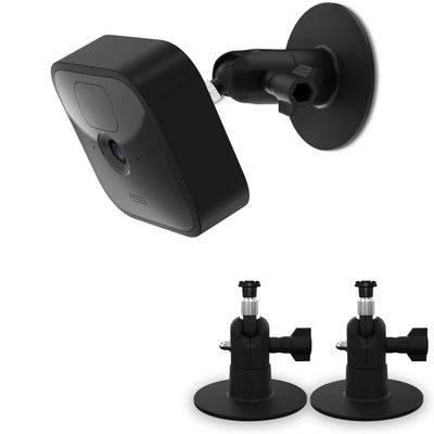 HOLACA Screwless Wall Mount Brackrt for Blink Outdoor 4/3 Camera Blink XT2/XT Blink Indoor Blink mini2/1, Easy to Install, No Tools Needed, No Drilling, Strong 3M Adhesive Mount kit(Black-2 Pack)