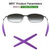 Mryok 2 Pair Replacement Earsocks for Oakley Whisker/Square Whisker/Juliet/Big Square Wire/A Wire Sunglass - Purple & Black view 2