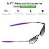 Mryok 2 Pair Replacement Earsocks for Oakley Whisker/Square Whisker/Juliet/Big Square Wire/A Wire Sunglass - Purple & Black view 3