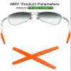 Mryok 2 Pair Replacement Earsocks Kits for Oakley Crosshair 1.0 - Orange & Black view 2