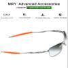 Mryok 2 Pair Replacement Earsocks Kits for Oakley Crosshair 1.0 - Orange & Black view 3