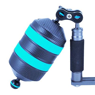Buoyancy Float Arm,DIVTEK Dive Bracket with Nauticam Bayonet Mount Improved Lightweight for Underwater Camera Tray Scuba Dive Video Lights Arms
