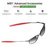 Mryok 2 Pair Replacement Earsocks for Oakley Whisker/Square Whisker/Juliet/Big Square Wire/A Wire Sunglass - Red & Black view 3
