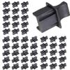 50PCS RJ45 Anti Dust Cover Cap Protector Protects Ethernet Hub Port by FENGQLONG (Black-Large) view 1
